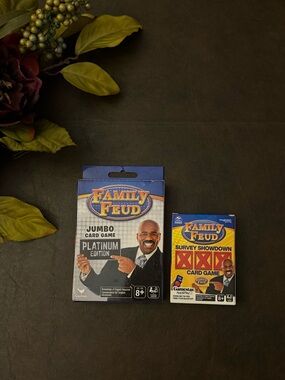 Family Feud JUMBO Platinum & Survey Showdown Card Game Set: 2pc bundle NIB